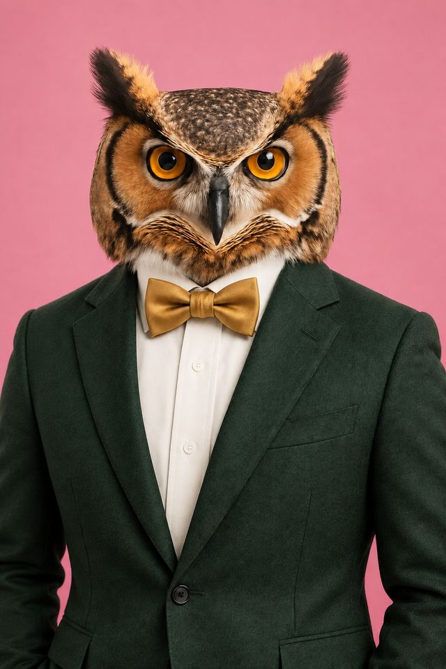 Rendered animal portrait representing research