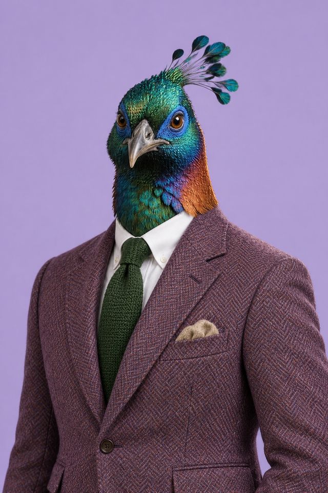 Rendered animal portrait representing design