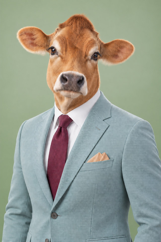 Rendered animal portrait representing care